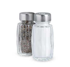 Salt and pepper shakers isolated on white