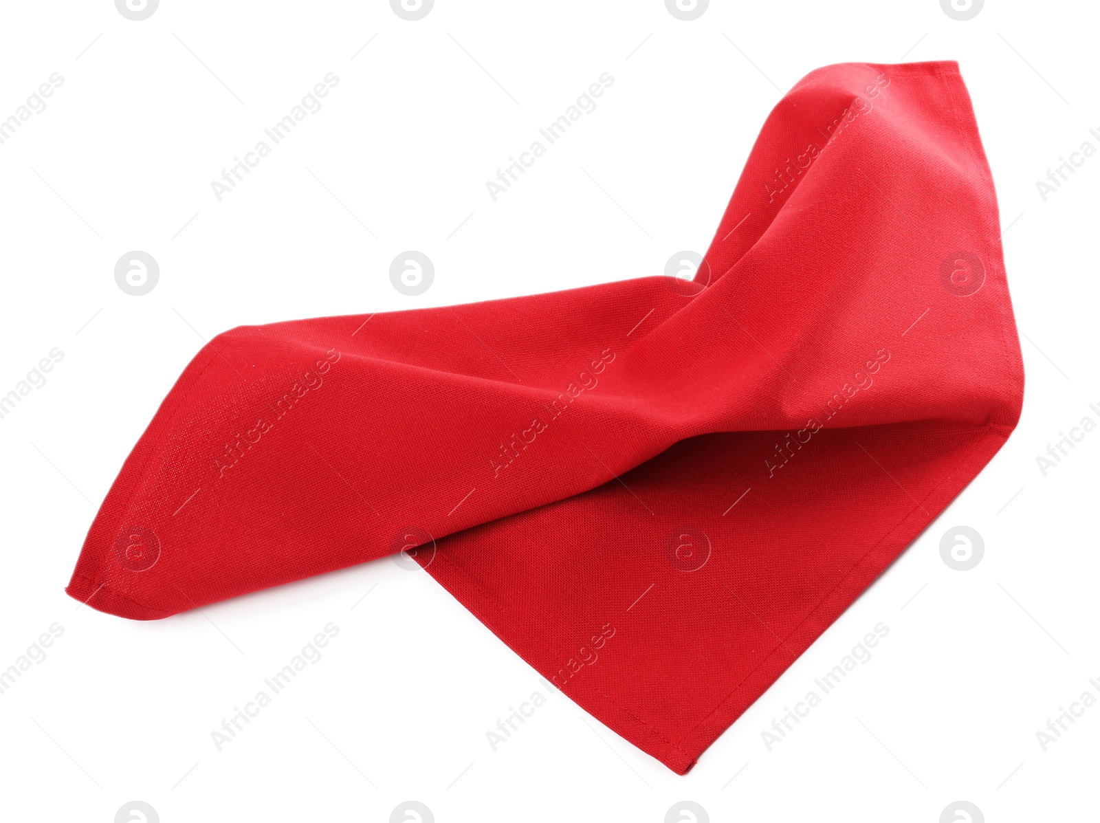 Photo of Fabric napkin for table setting on white background, top view