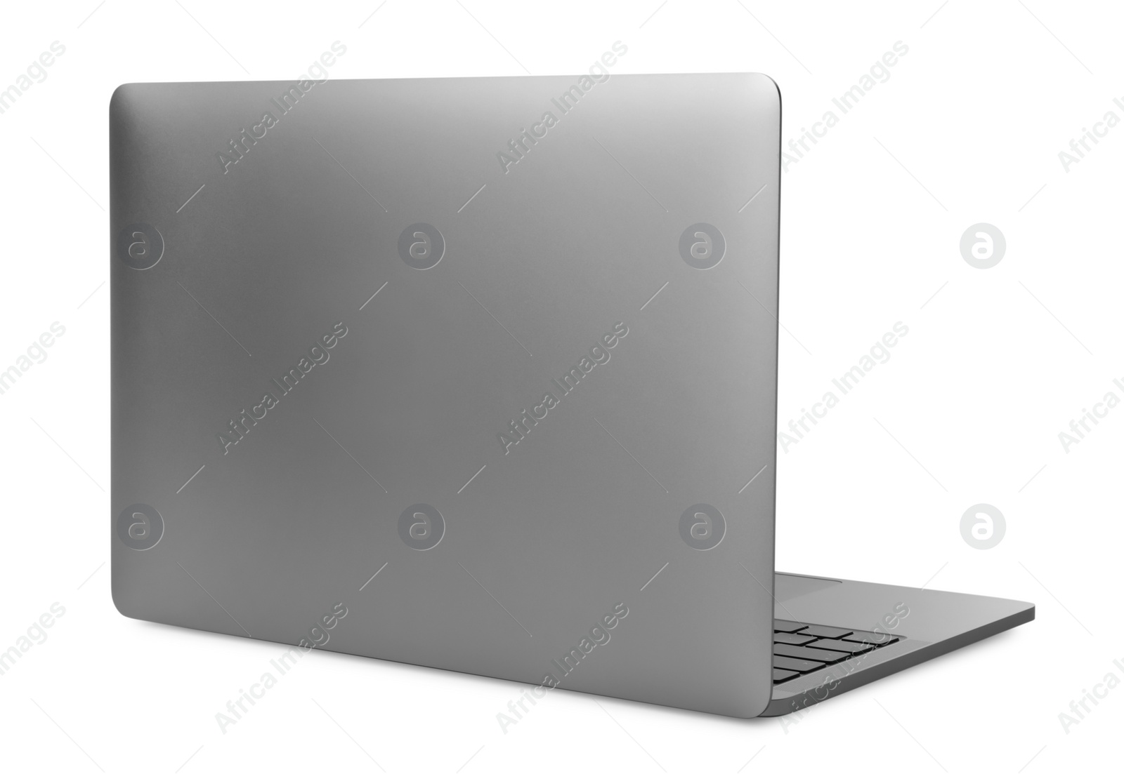 Photo of Open laptop isolated on white. Modern technology