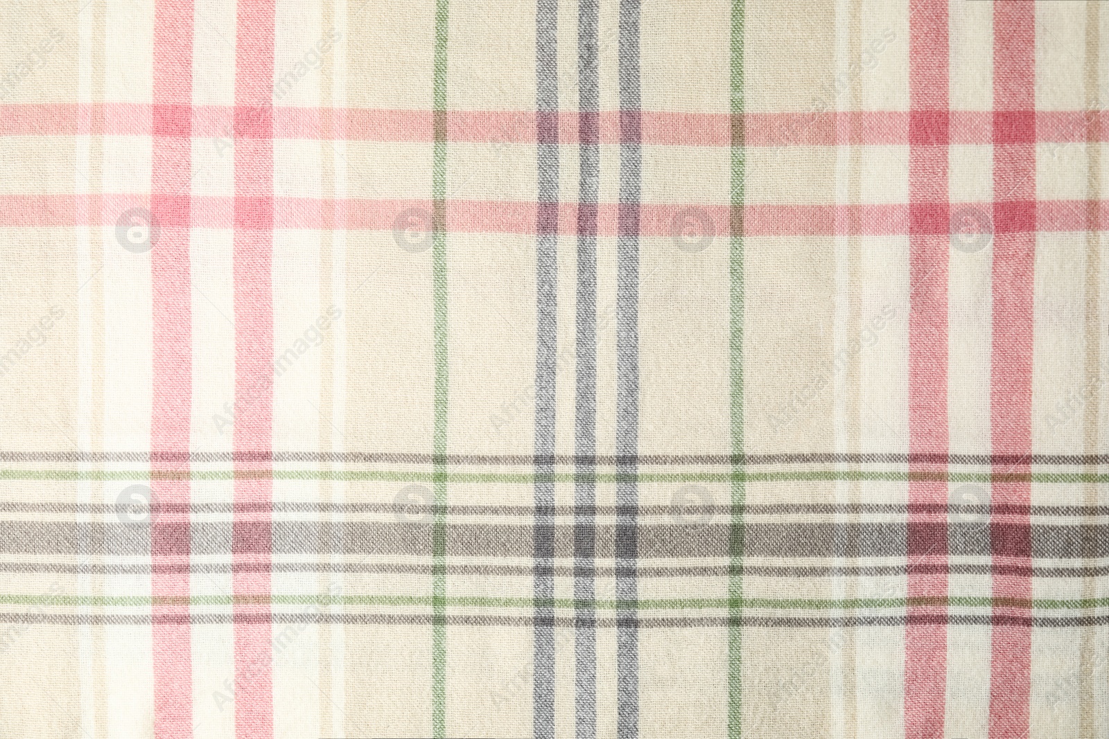 Photo of Soft checkered plaid as background, top view