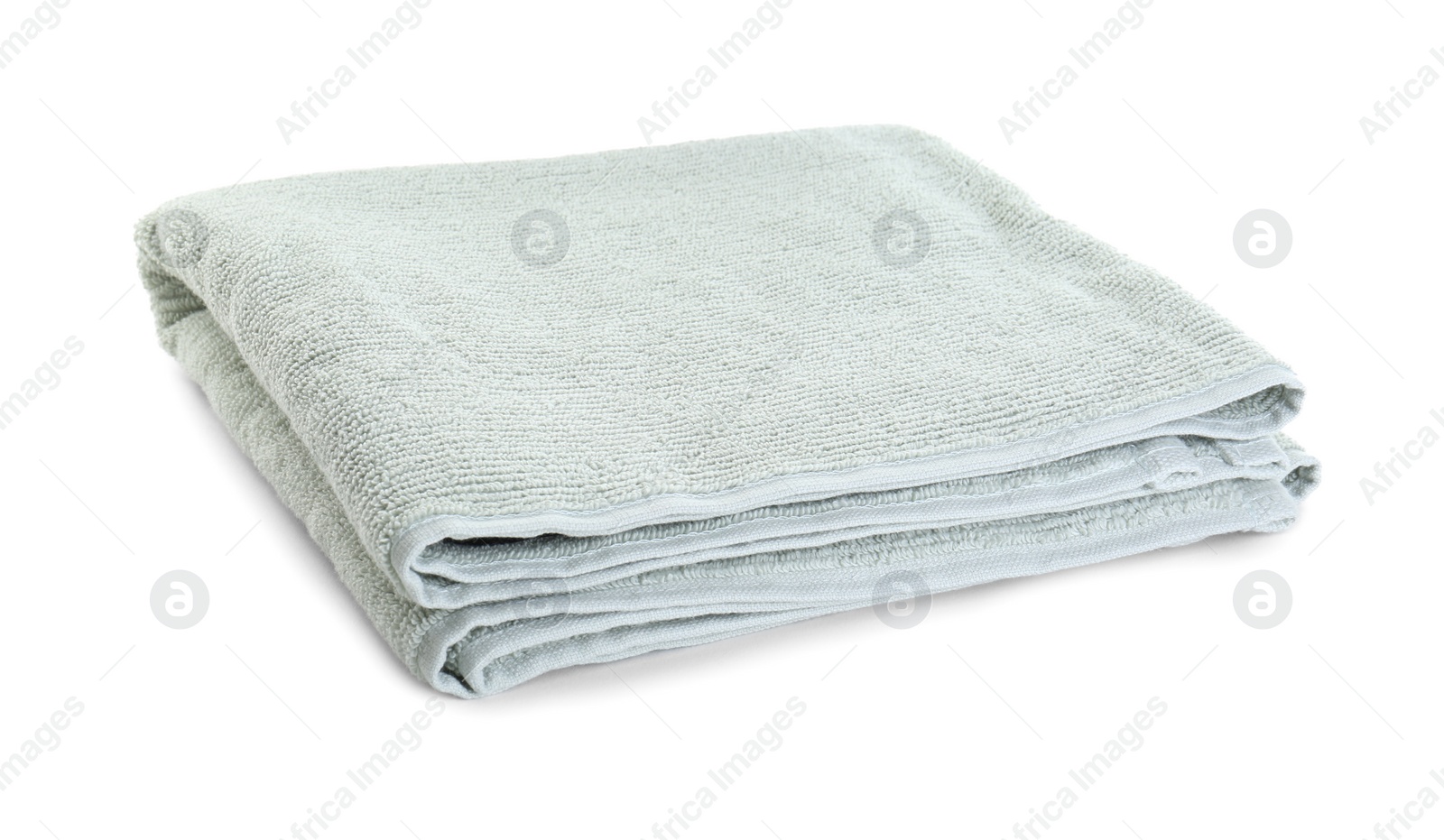 Photo of One soft folded towel isolated on white