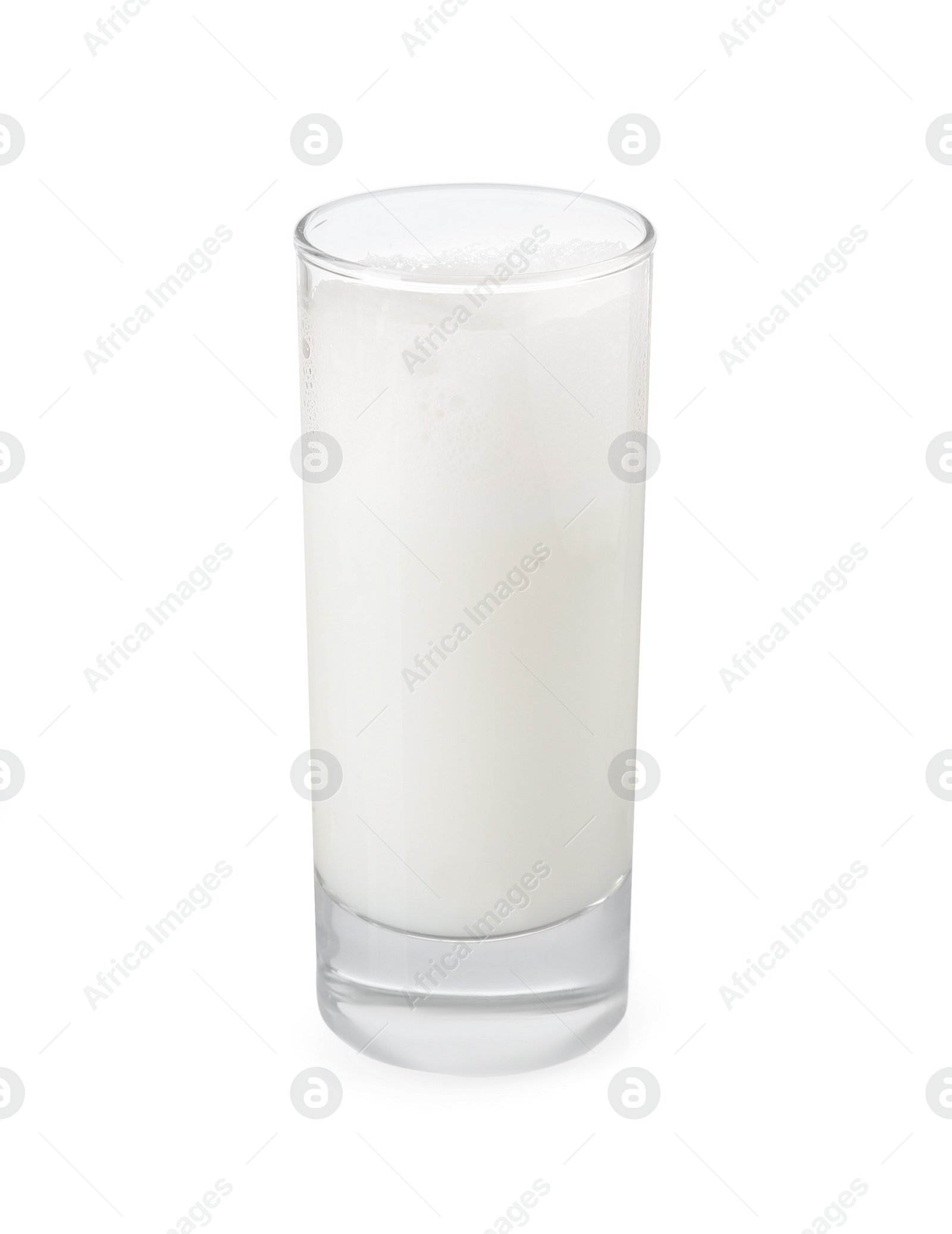 Photo of Glass of fresh milk isolated on white