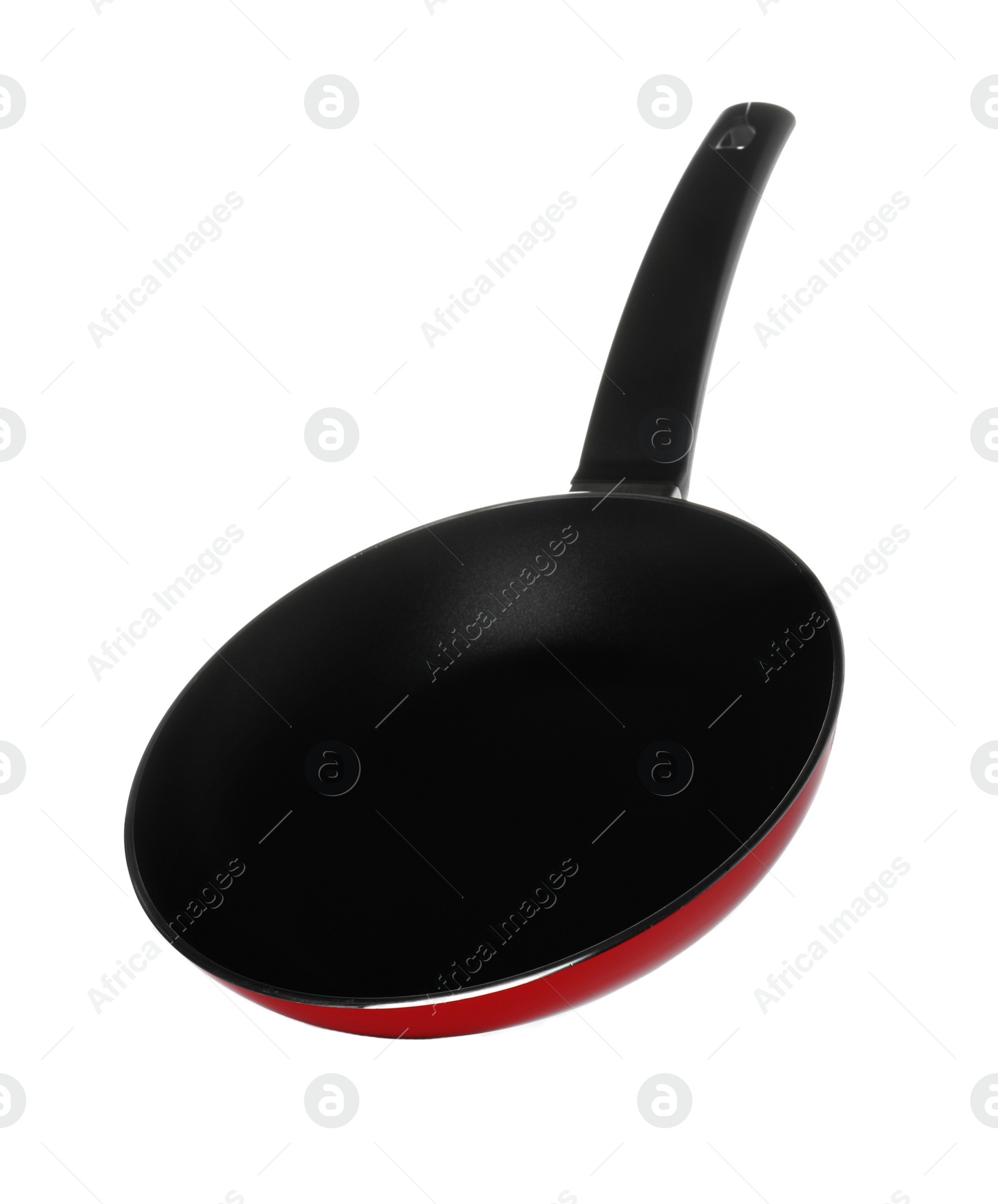 Photo of Clean nonstick frying pan isolated on white