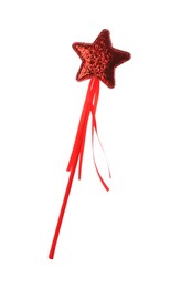 Photo of Beautiful red magic wand isolated on white