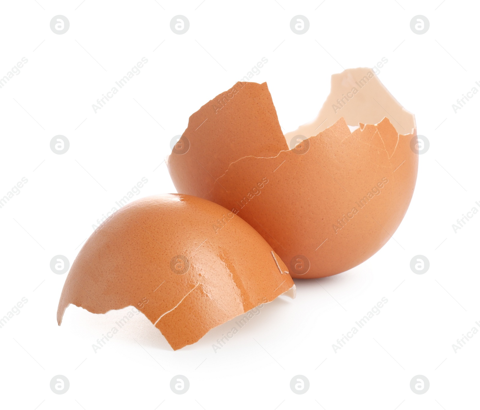 Photo of Shells of chicken egg isolated on white