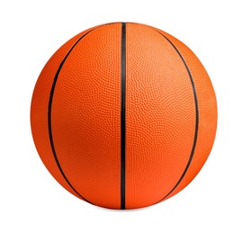 New orange basketball ball isolated on white