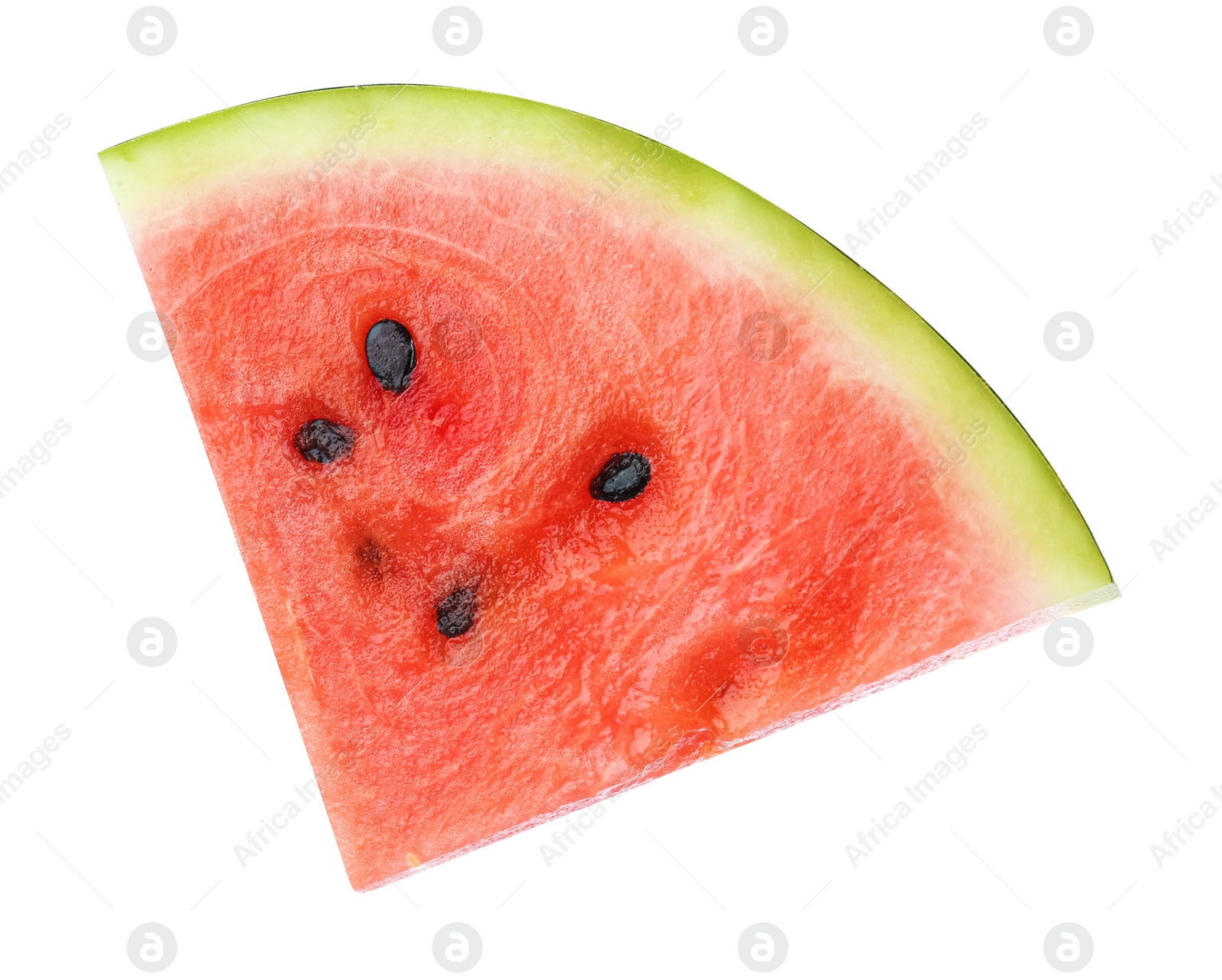 Photo of Slice of delicious ripe watermelon isolated on white