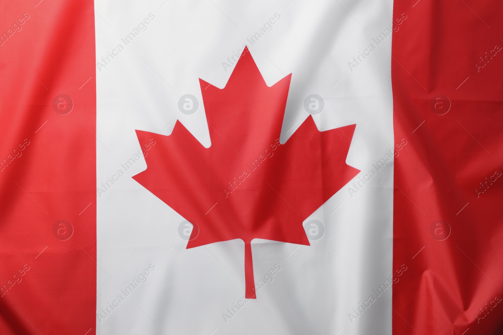 Photo of Flag of Canada as background, top view