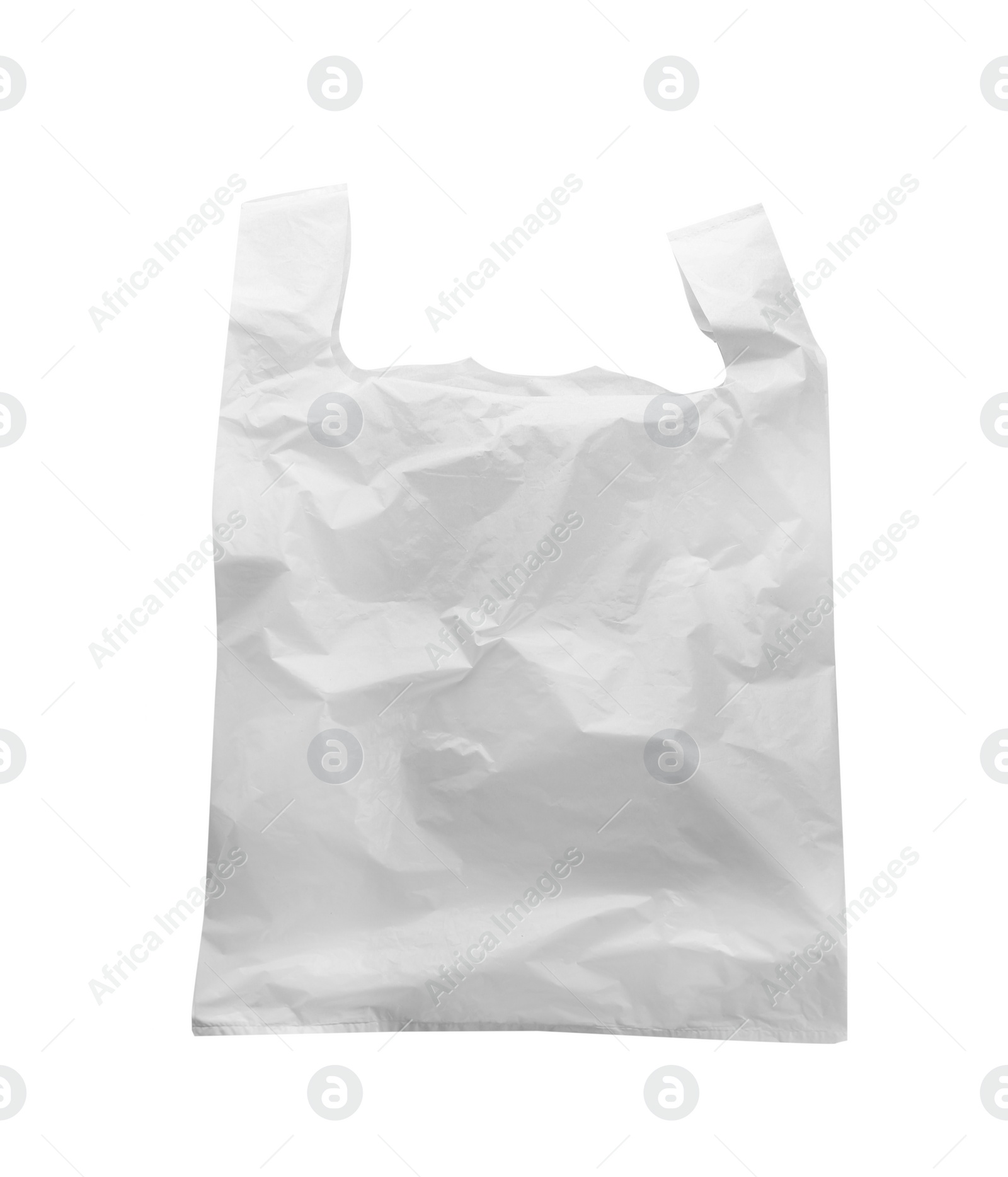 Photo of Clear disposable plastic bag isolated on white