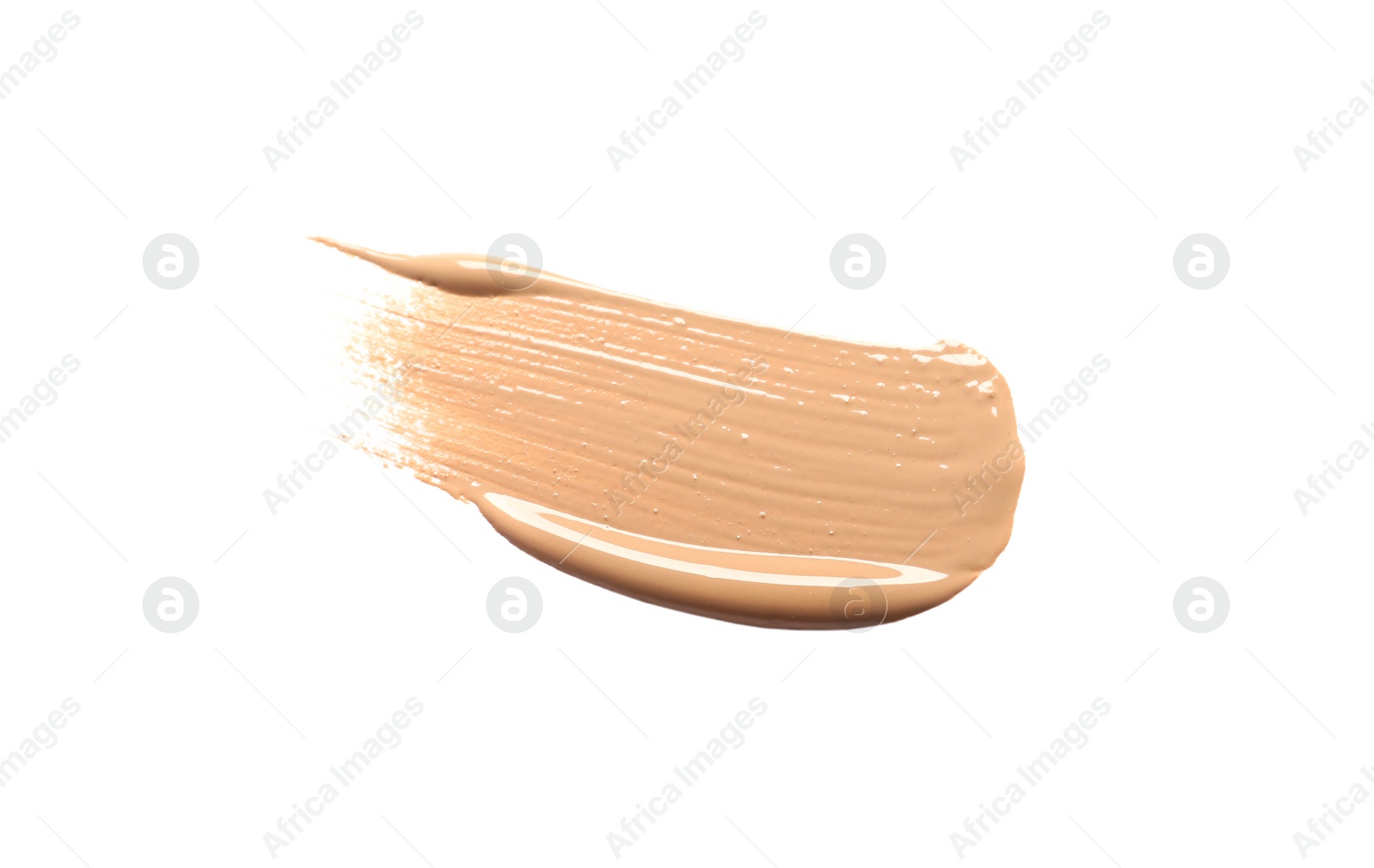 Photo of Smear of skin foundation isolated on white, top view