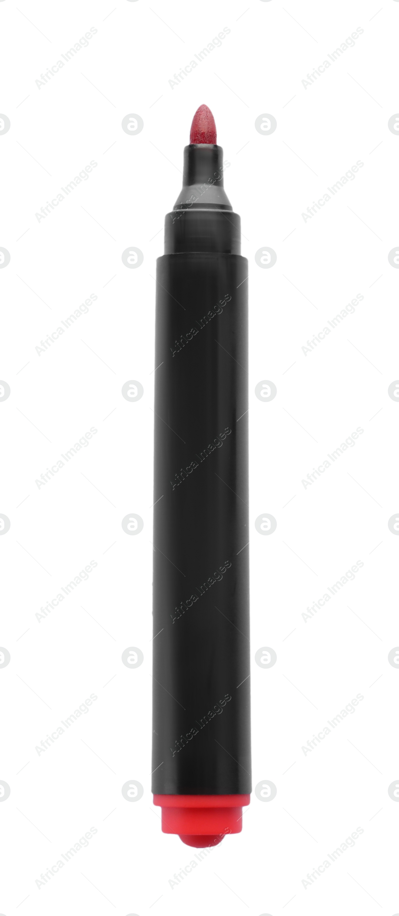 Photo of Bright color felt pen isolated on white. School stationery