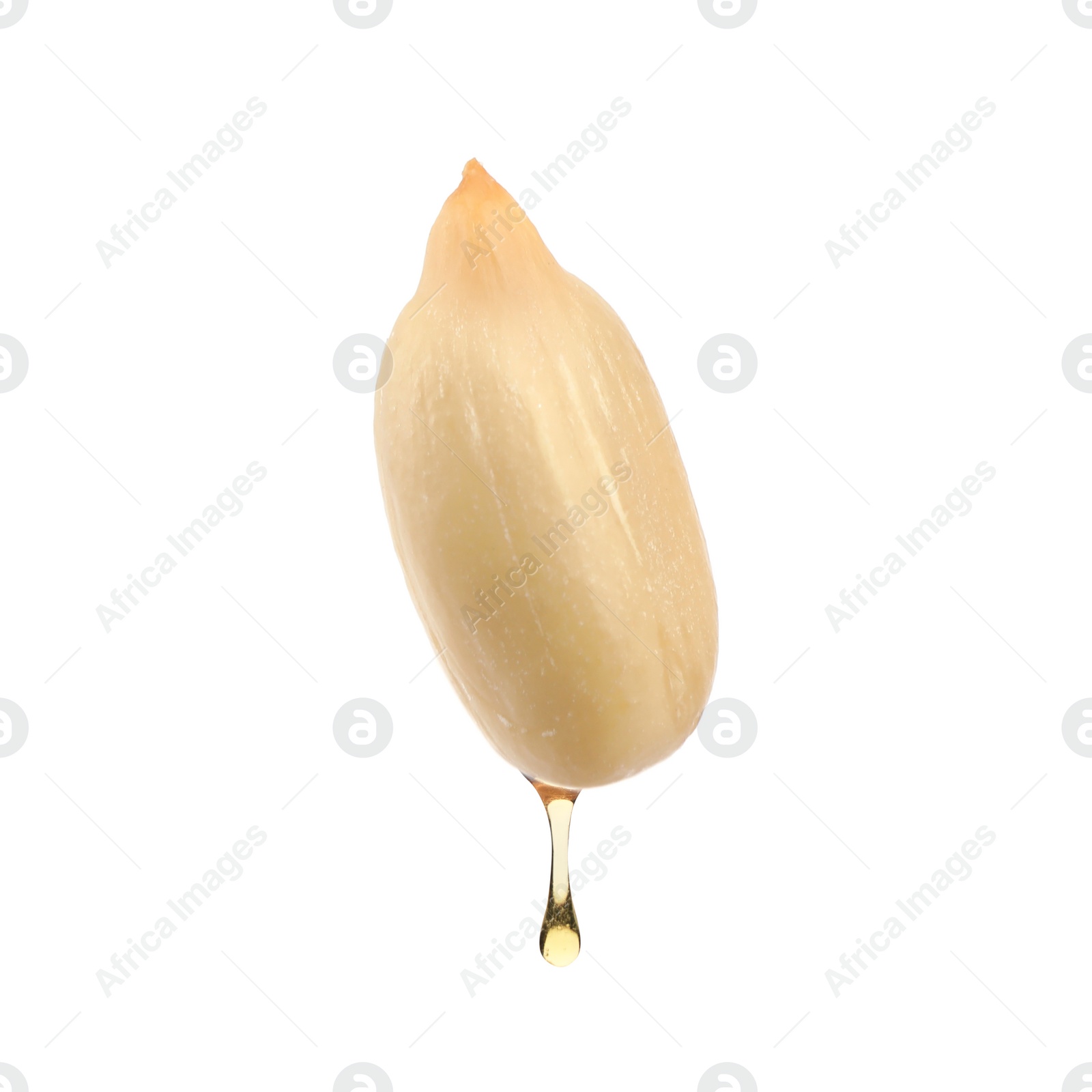 Image of Sunflower seed with oil on white background