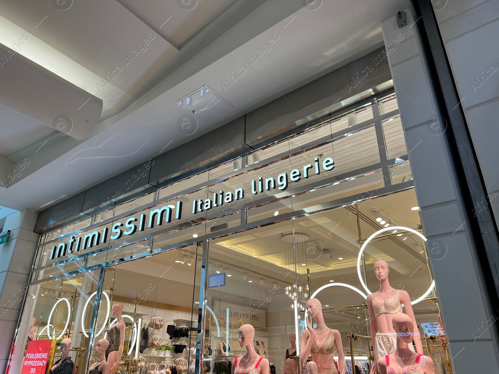 Photo of Poland, Warsaw - July 12, 2022: Official Intimissimi store in shopping mall