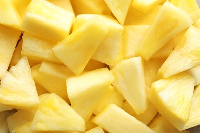 Photo of Slices of fresh pineapple, closeup