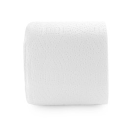 Roll of toilet paper isolated on white