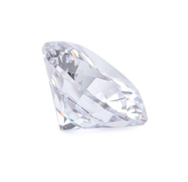 One beautiful shiny diamond isolated on white