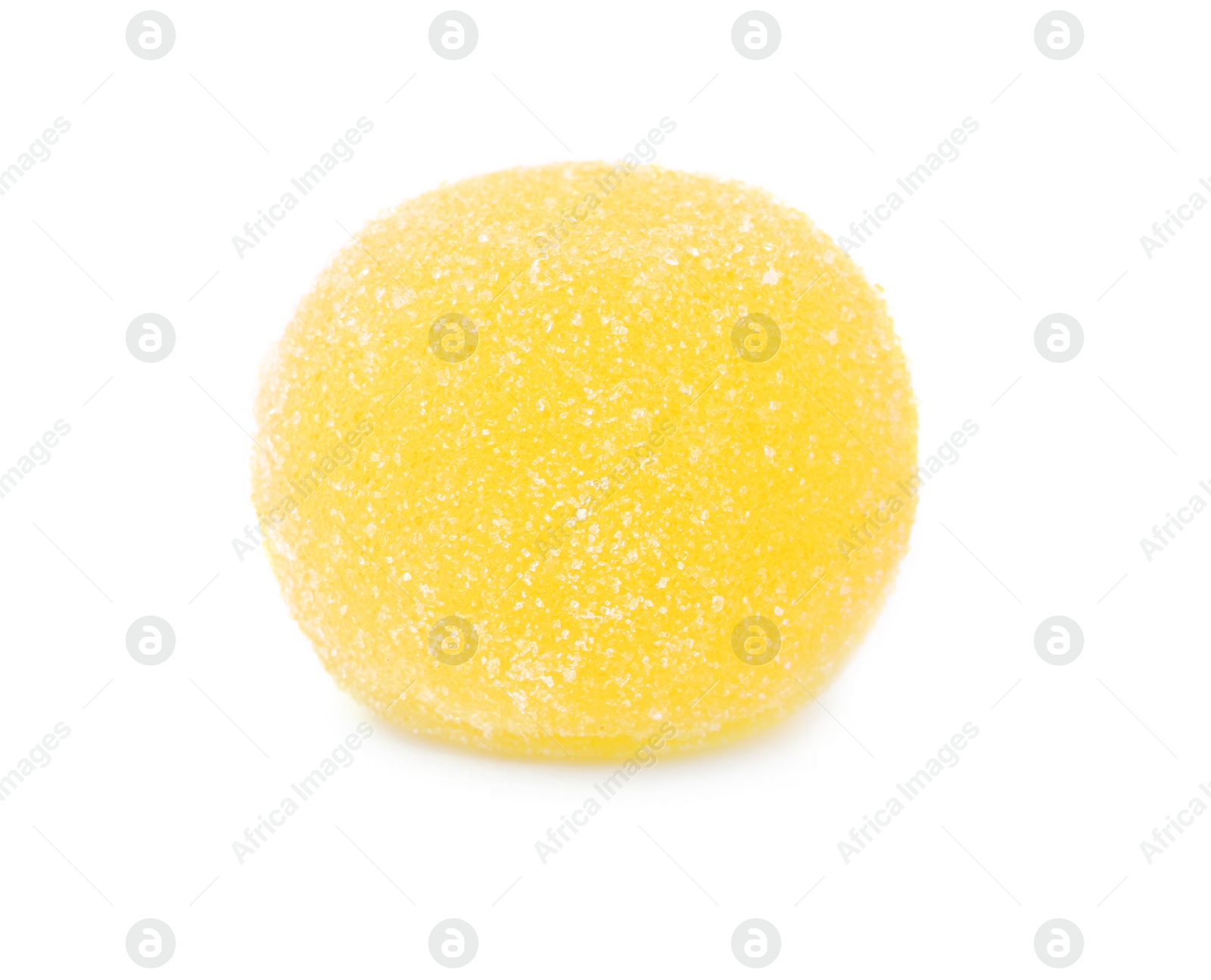 Photo of Delicious colorful chewing candy on white background