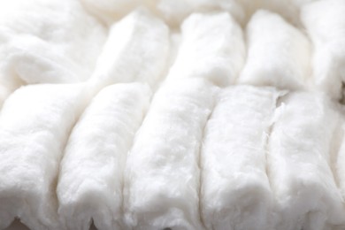 Photo of Soft clean cotton wool as background, closeup