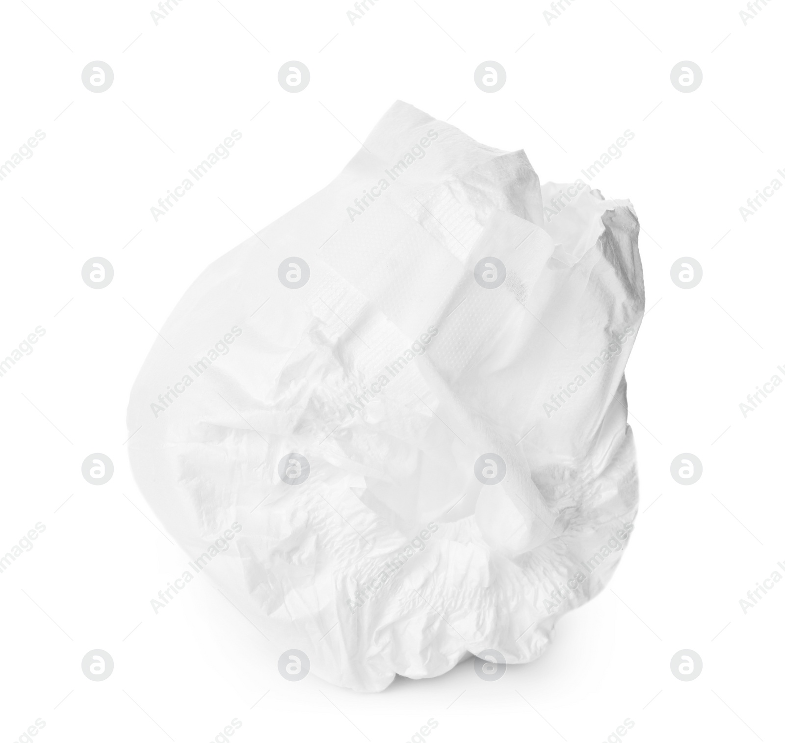 Photo of Single disposable baby diaper isolated on white