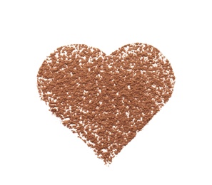 Composition with cocoa powder on white background