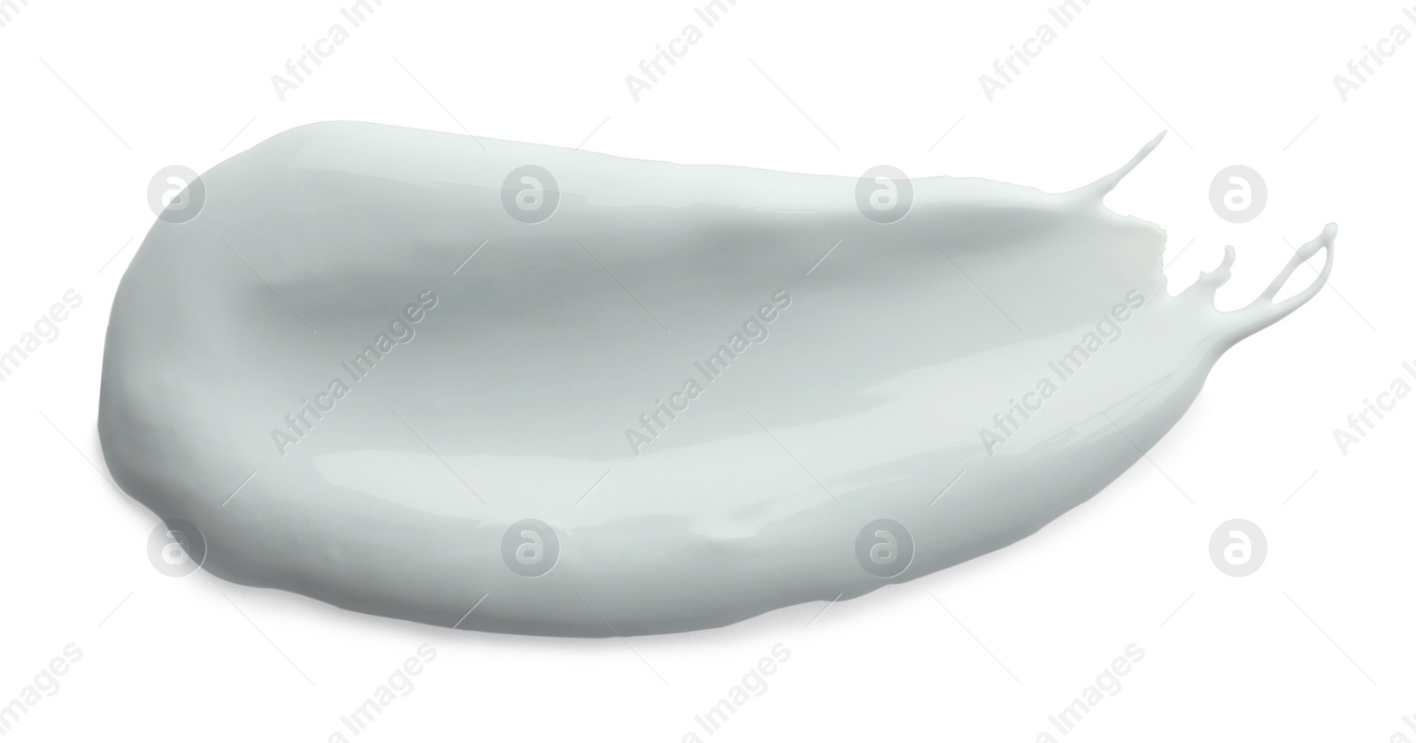 Photo of Sample of facial cream isolated on white, top view