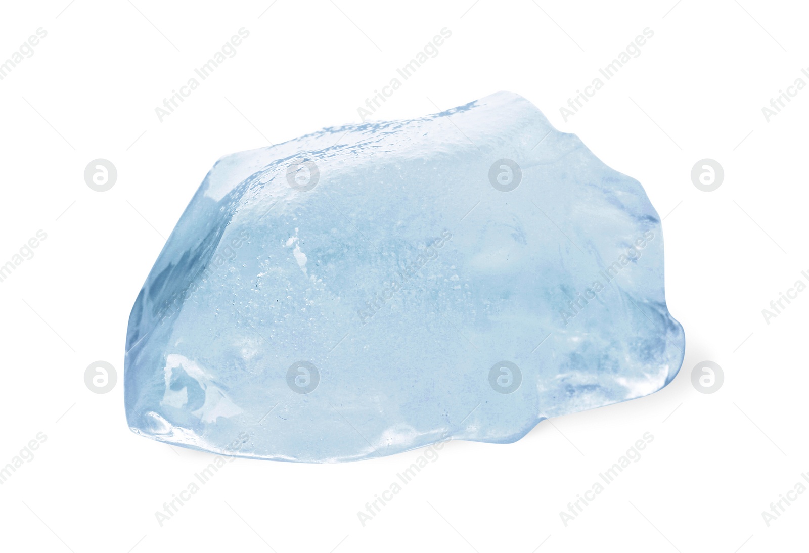 Photo of One piece of clear ice isolated on white