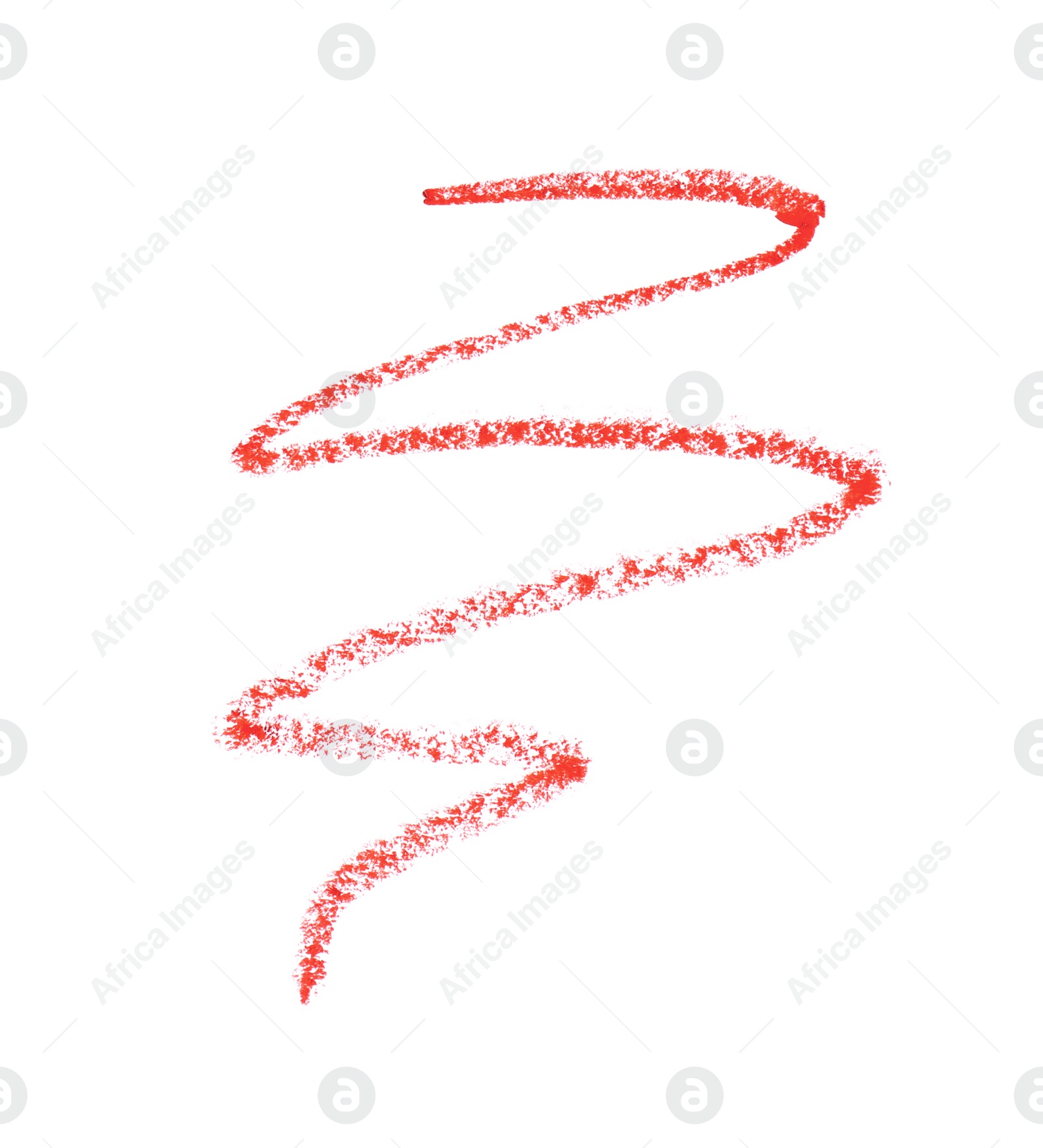Photo of Bright lip pencil stroke on white background