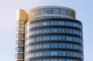 Beautiful view of modern building on sunny day