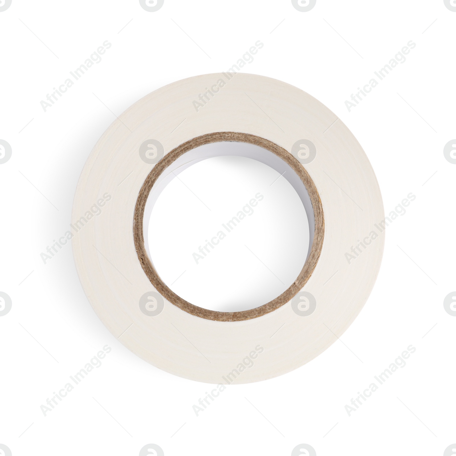 Photo of Insulating tape isolated on white, top view