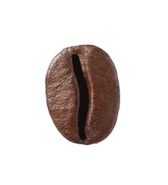 One aromatic coffee bean isolated on white