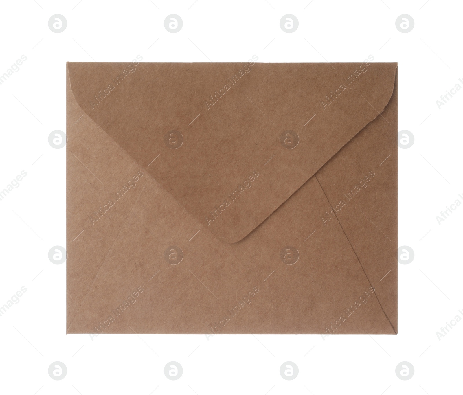 Photo of Brown paper envelope isolated on white. Mail service