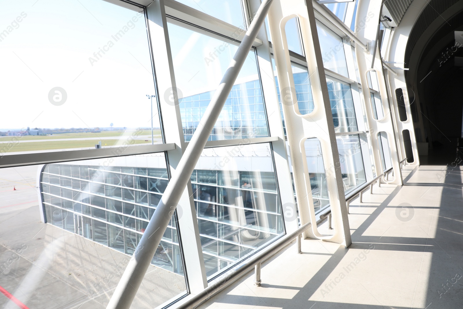 Image of Interior of modern airport terminal. Air travel