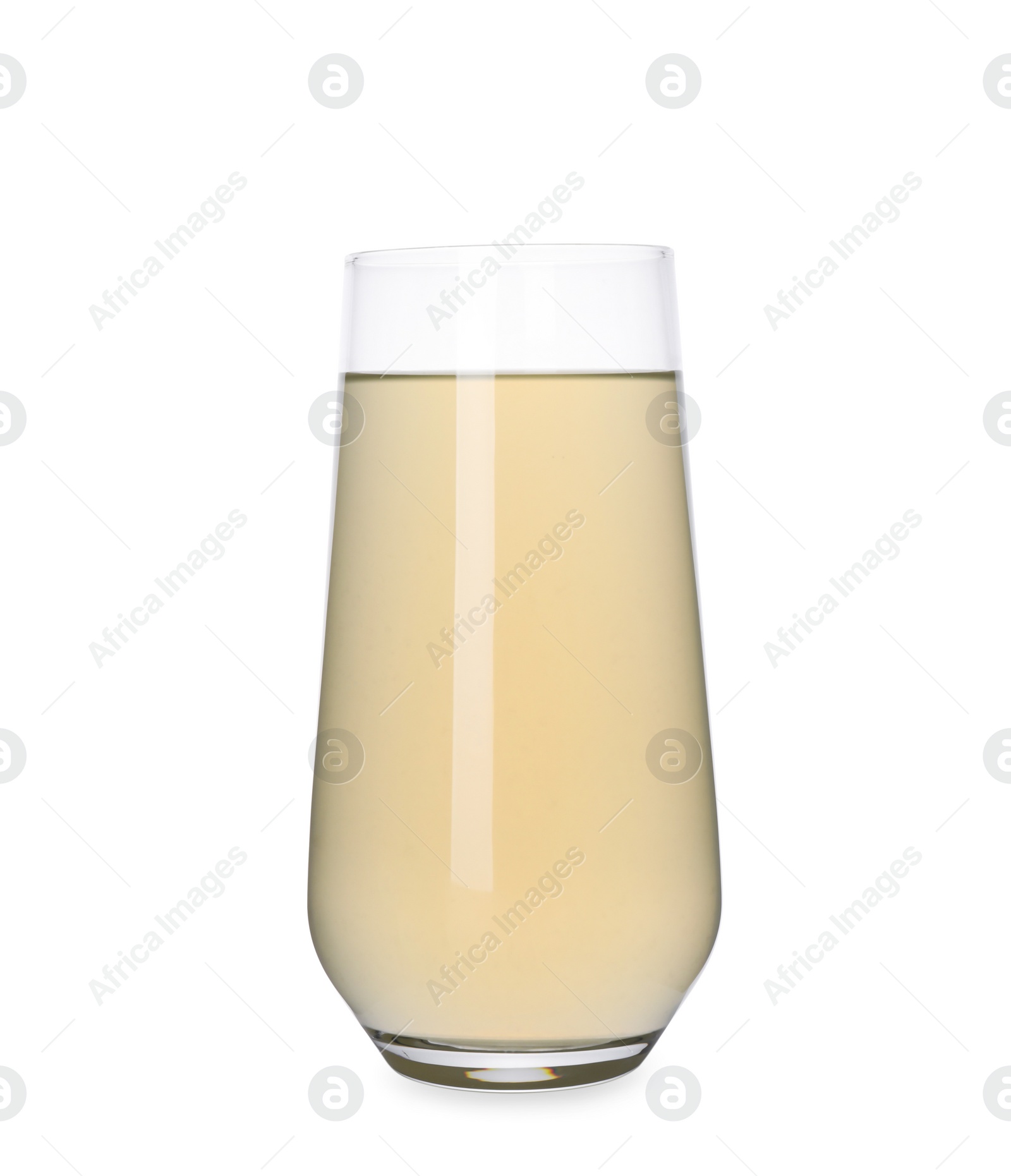 Photo of Glass with tasty drink isolated on white