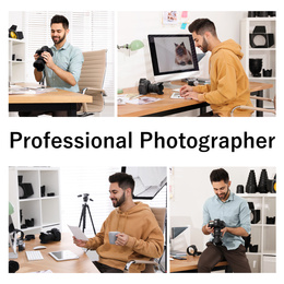 Collage of pictures and text Professional Photographer