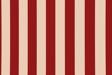 Photo of Wall with red and white stripes as background. Wallpaper design