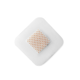 Photo of Medical sticking plaster isolated on white. First aid item