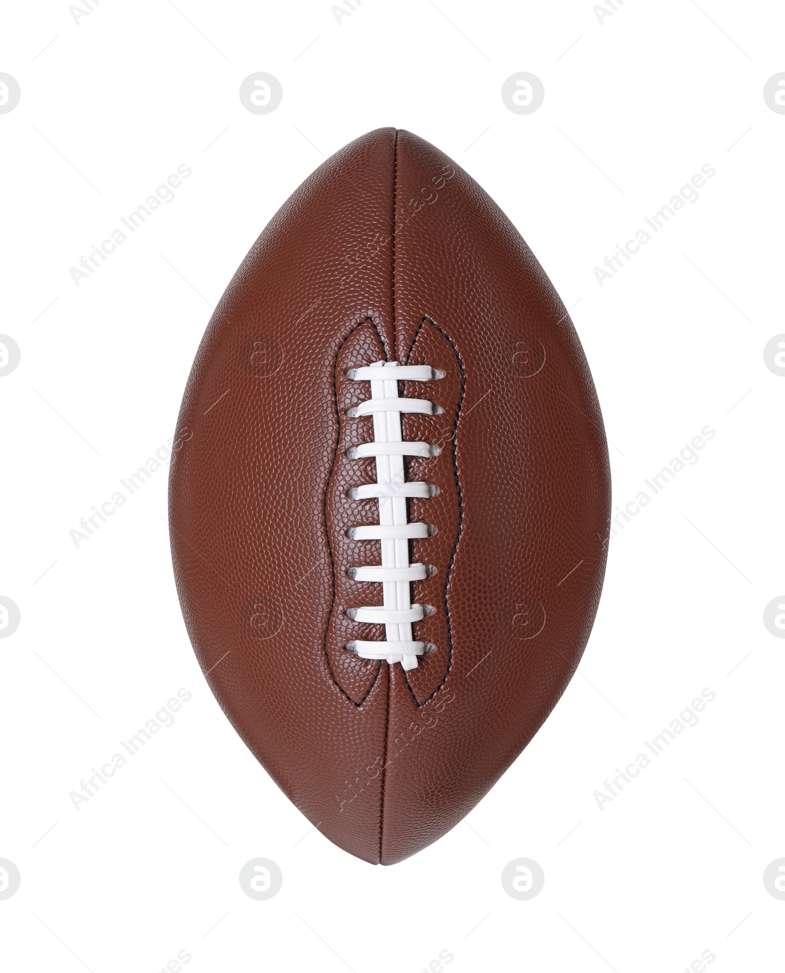 Photo of One rugby ball isolated on white. Sport equipment