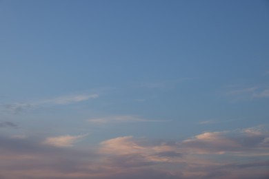 Picturesque view of beautiful blue sky with clouds