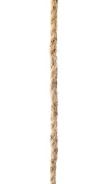 Hemp rope on white background. Organic material