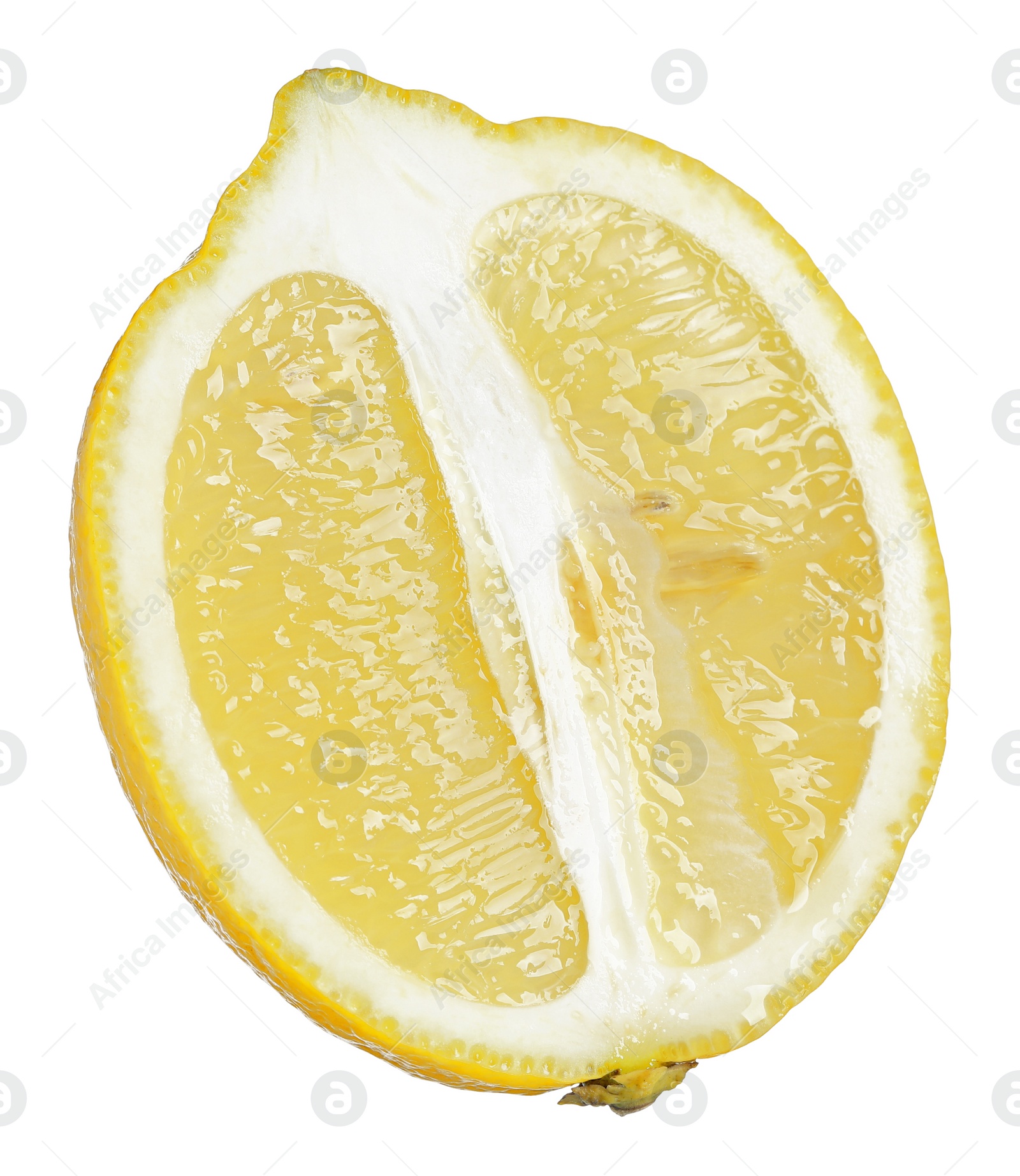 Photo of Half of fresh lemon isolated on white