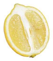 Photo of Half of fresh lemon isolated on white