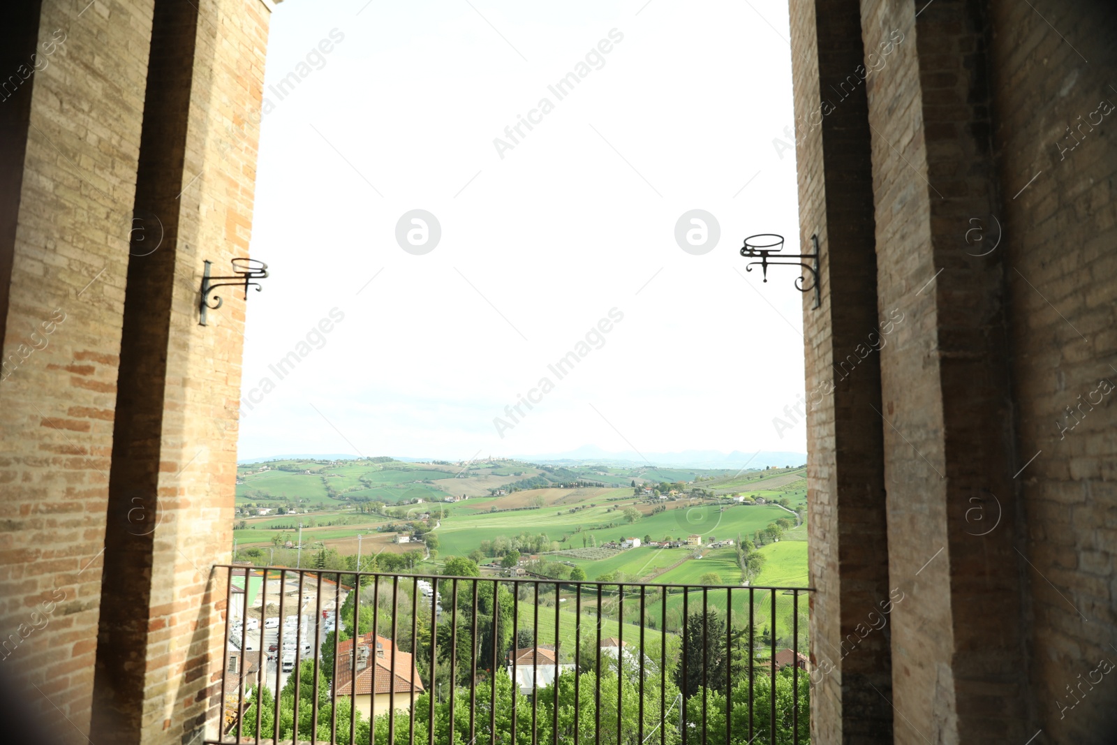 Photo of Beautiful view of countryside landscape from balcony