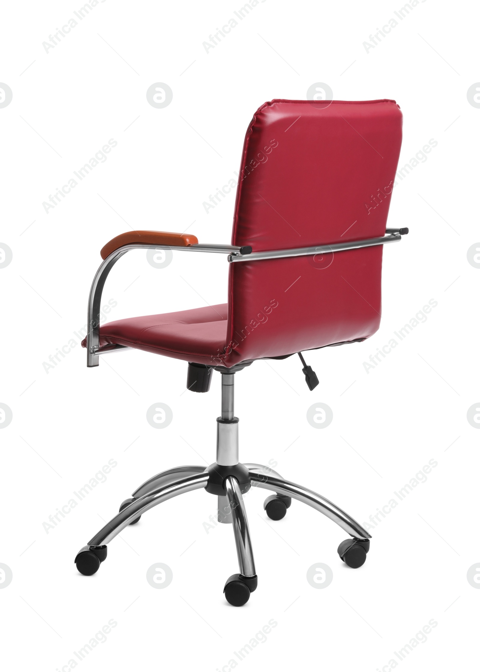 Photo of Comfortable leather office chair isolated on white