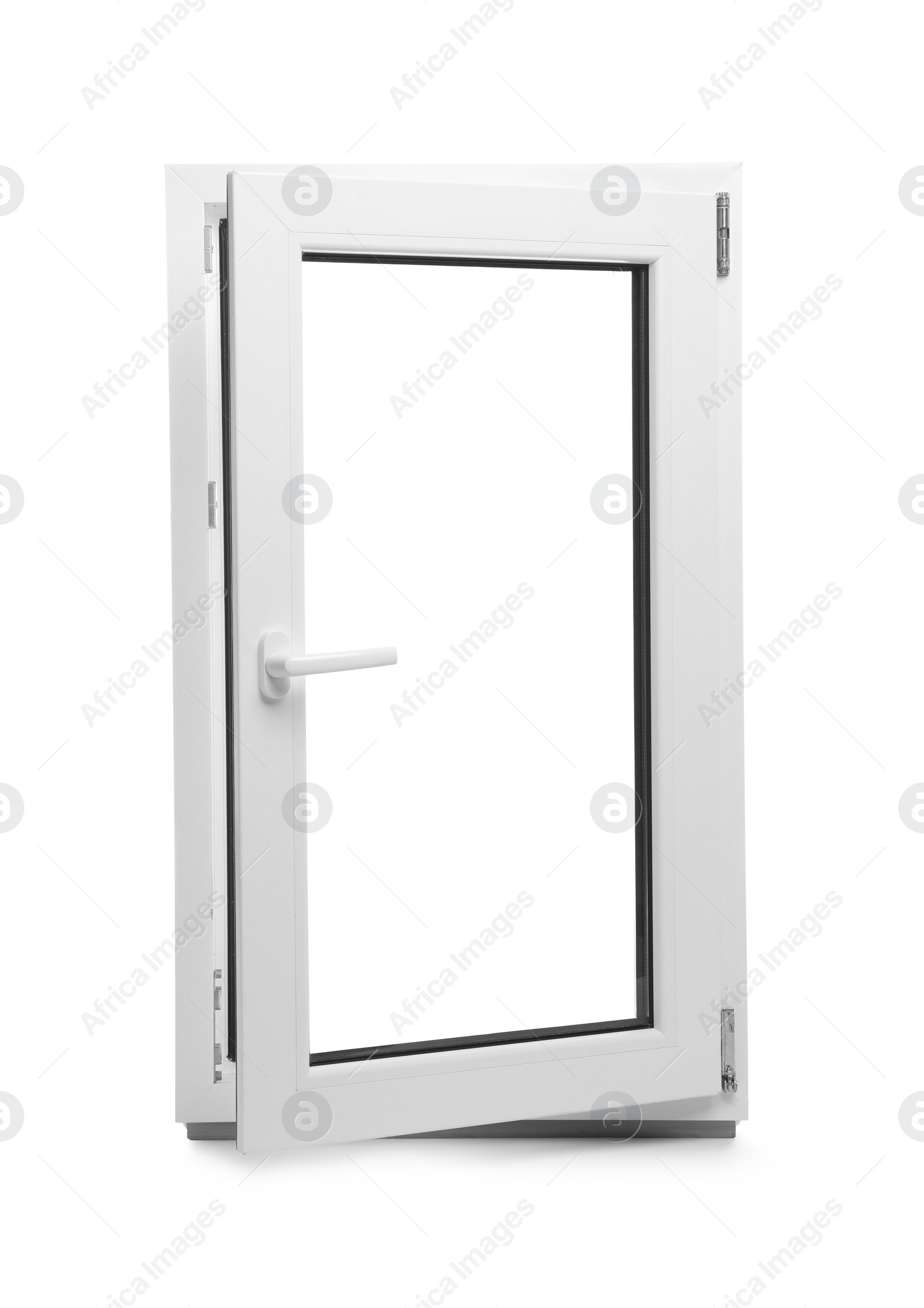 Photo of New modern single casement window isolated on white