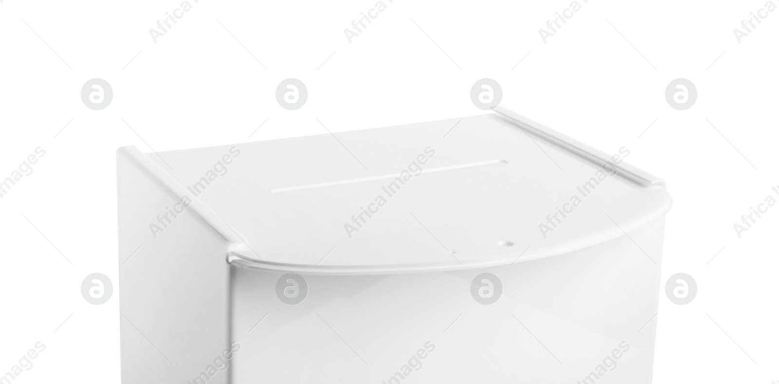 Photo of One ballot box isolated on white. Election time