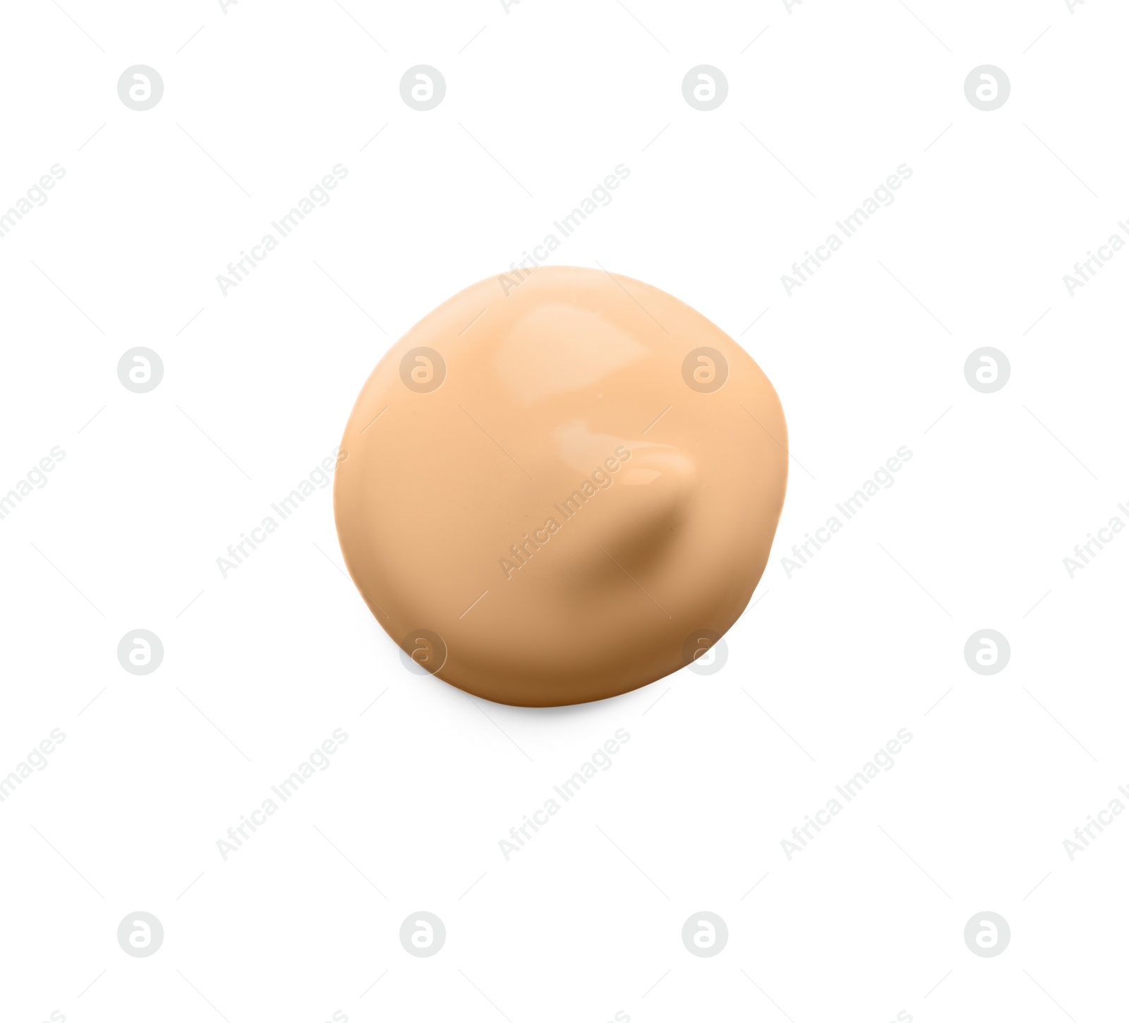 Photo of Drop of skin foundation isolated on white, top view