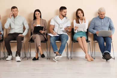 Photo of People waiting for job interview in office