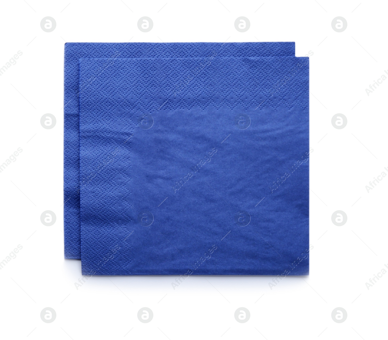 Photo of Paper napkins on white background, top view