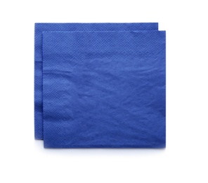 Photo of Paper napkins on white background, top view