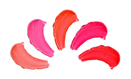 Image of Lip gloss in different colors. Set of smears